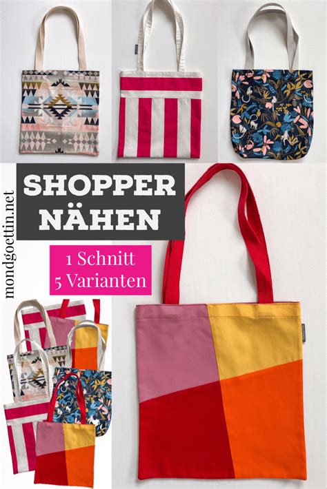 Shopper nähen – einfache Anleitung für Anfänger .